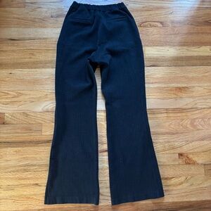 Maison D’ Amélie Black Pinstripe Flare Pants Women’s Sz 8 Cotton Blend Grey